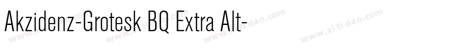 Akzidenz-Grotesk BQ Extra Alt字体转换